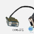 cabo RS-232 femea to RS-232 macho preto OEM