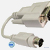 cabo RS-232 serial DB9 macho e PS/2 mini DIN 6 pinos macho OEM