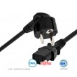 Power cable 1,2m 3x0.75mm Schuko IEC PC Shielded black OEM