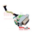 Conector VGA com Cabo DA0BU3IB6F0 Toshiba Satellite T130