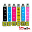 Pack 6 cores - Tinteiros Compatveis Epson T080
