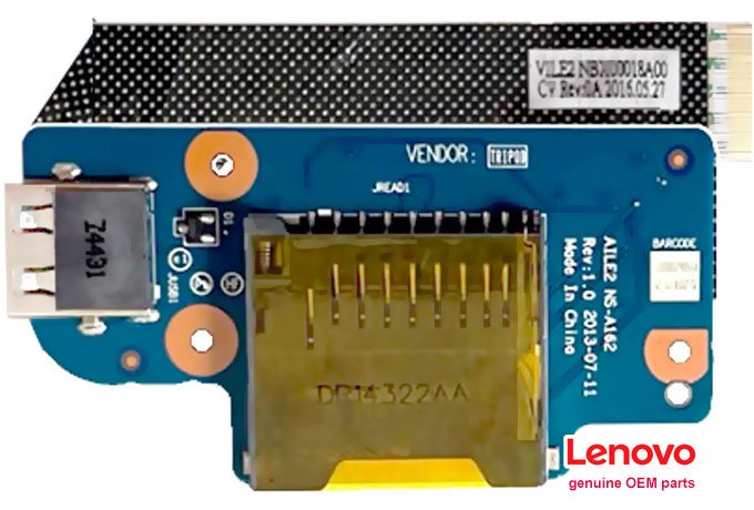 SD card USB NS-A162 cabo lenovo thinkpad edge E540 E530 OEM