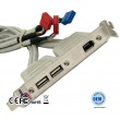 dummy slot firewire IEEE 1394 2x usb I/O board com 6+4 pin origi