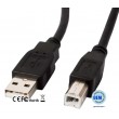 cabo USB 2.0 machomacho tipo AB 2m preto Novo OEM