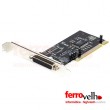 Placa slot PCI 1x porta paralela DB25 femea a 16 bytes