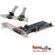 placa RS232 2x portas 1x porta paralela Pci OEM