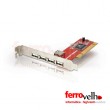 Placa PCI USB 2 C/ 4 portas sadas